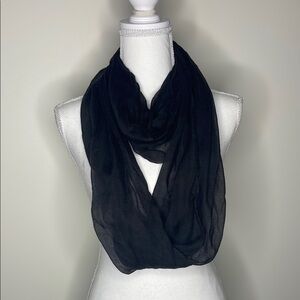 Polyester Eternity Black Scarf
